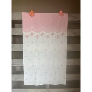 Vintage Pillow Case Fabric 8 Panels (Makes 4 Pillows) Pink Floral